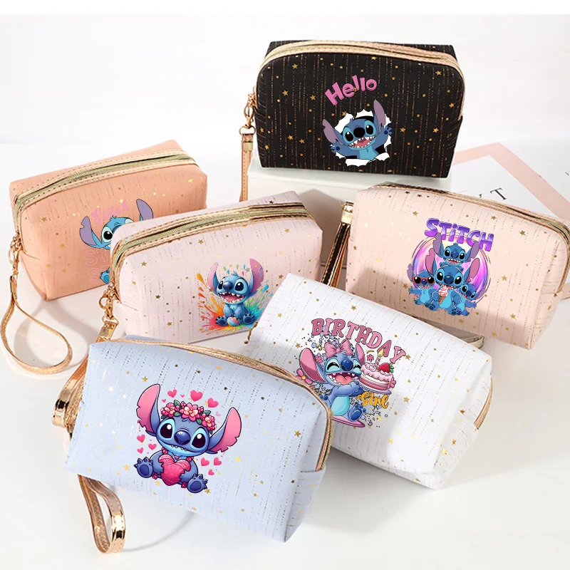 

Милый косметический мешочек с персонажем аниме Стич (2026), женская сумка для макияжа, милый подарок на день рождения, для активного отдыха, модный аксессуар
