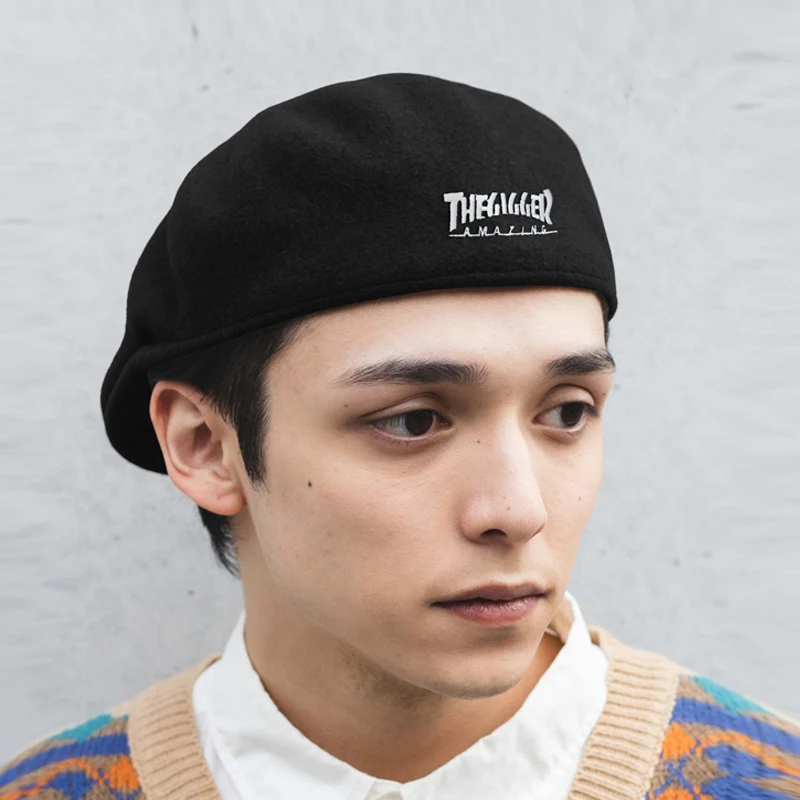 Wełniane berety, mężczyźni kobiety czapki Big Size artysta czapka typu Beanie Cap Vintage zwykły elegancki mężczyzna kobieta czapki