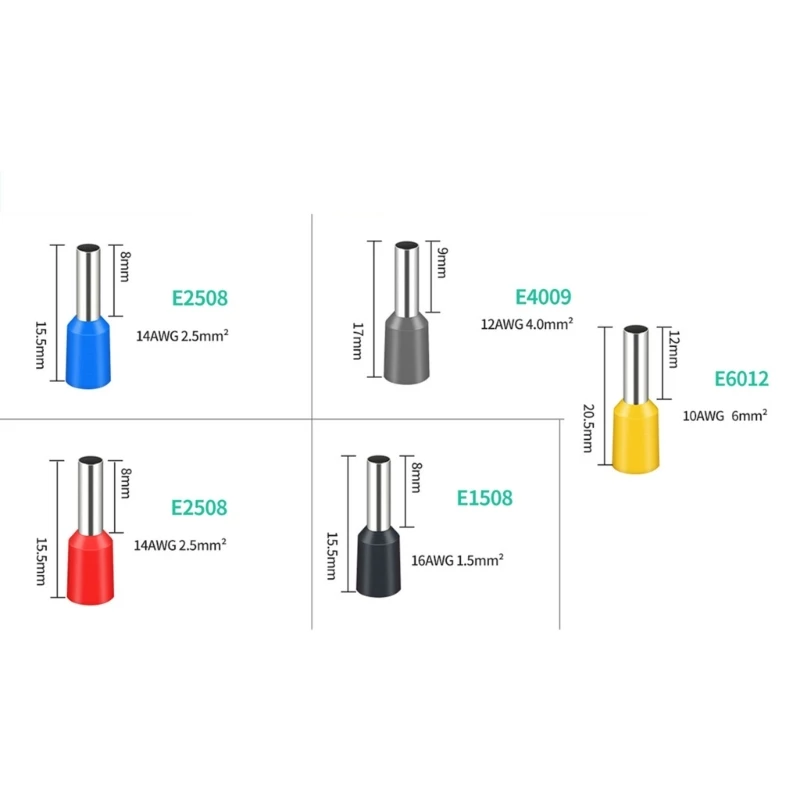 Double Wire Ferrules ชุดเทอร์มินัลสายไฟปลายขั้วต่อ Twin Ferrule Connectors Drop shipping