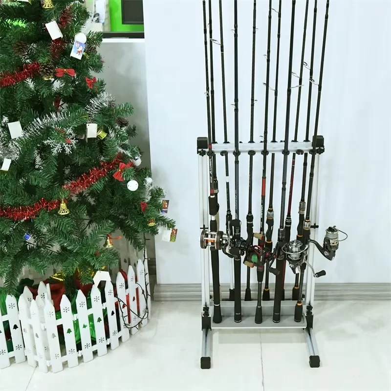 جديد انفصال سبائك الألومنيوم الصيد رود حامل المحمولة متعددة قضيب دعم لقارب النهر الصيد والتخييم