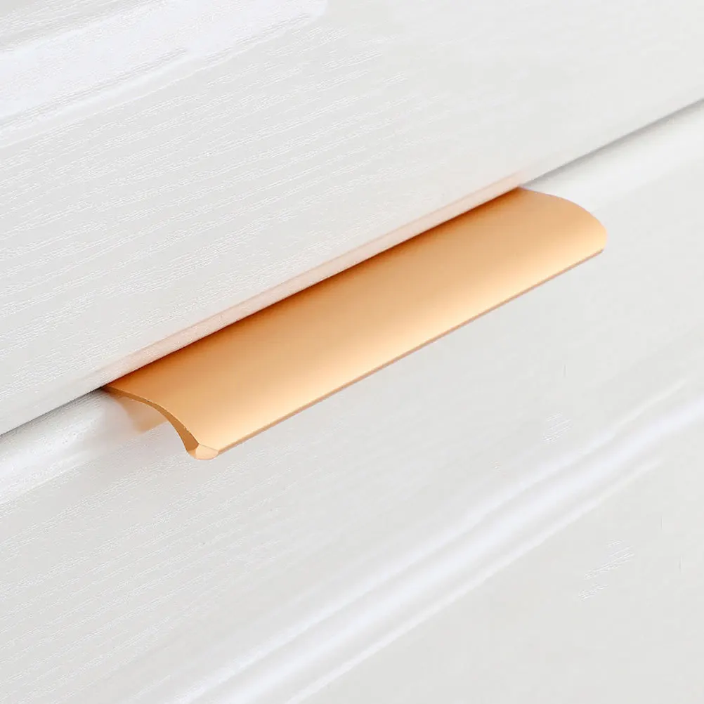 

4Pcs Invisible Pull Handles Modern Cabinet Handles Durable Aluminium Alloy Rustproof Smooth Edges Easy Install for Drawers