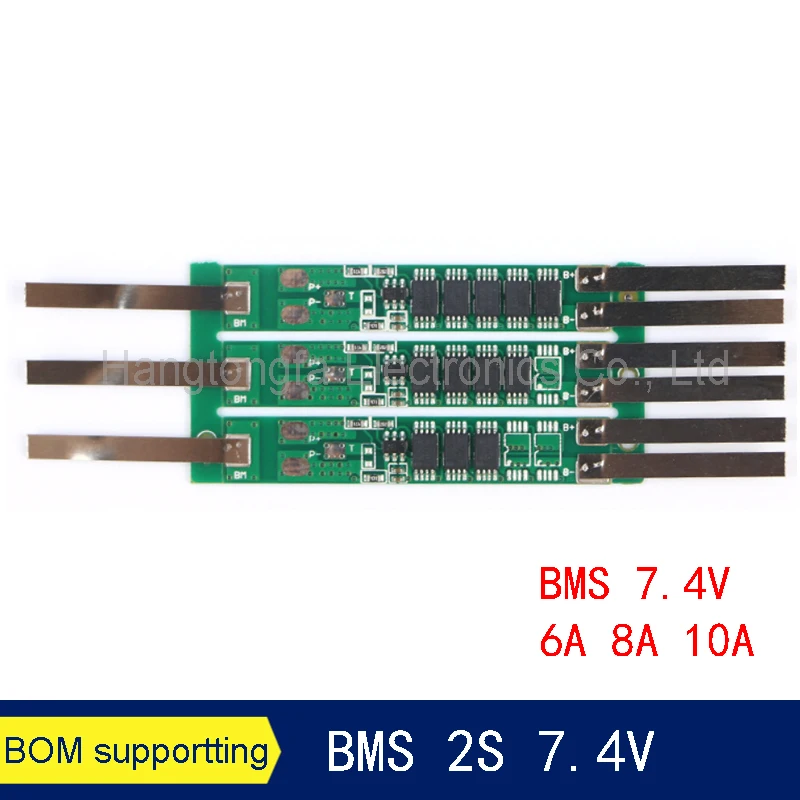 

5PCS 2S 7.4V 6A 8A 10A BMS Li-ion Battery Protection Board for 18650 Li-ion Lithium Lipo Battery Cell