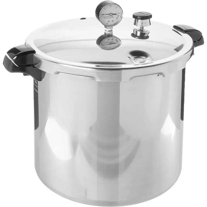 23-Quart Induction Compatible Pressure Canner, Silver, Aluminum