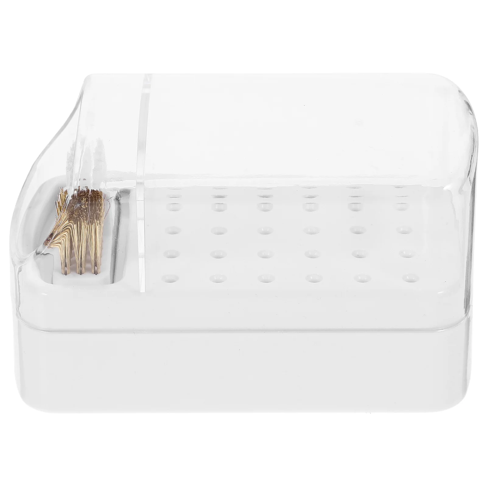 Scatola portaoggetti per punte da trapano per unghie Organizzatore trasparente Salone professionale Uso domestico Strumento per manicure Display Scelta regalo
