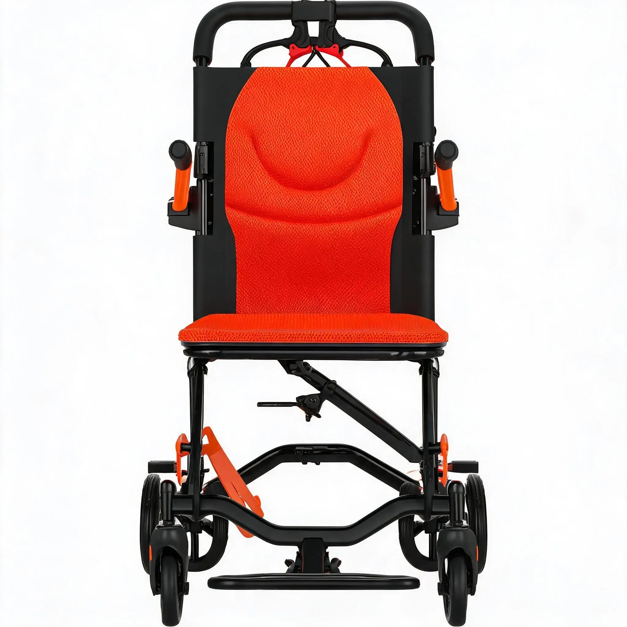 Soporta 220 lbs, Reposapiés Oscilantes pesa solo 18 lb. Silla de Transporte Plegable Ligera y Portátil, con Reposabrazos