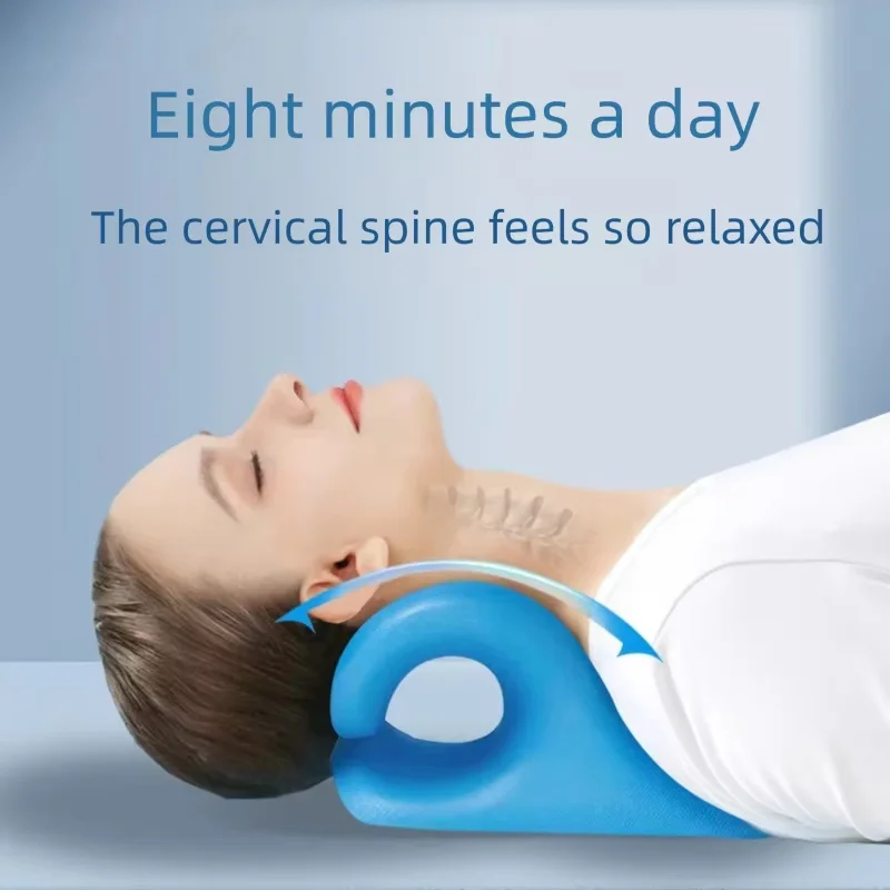 Neck and Shoulder Relaxer Cervical Traction Device for Muscle Tension Relief Chiropractic Pillow Repair Neck Relaxatio