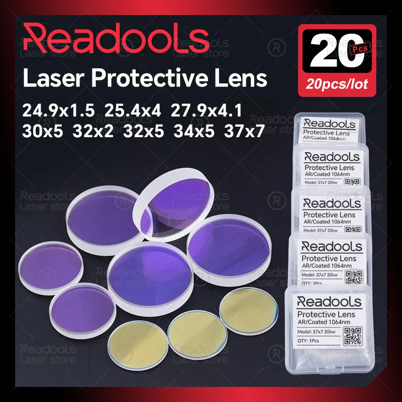 Laser Protective Lens 27.9x4.1 34x5 37x7 30x5 Fiber Laser Lens Protective Windows Raytools Bodor Laser Protective Glasses