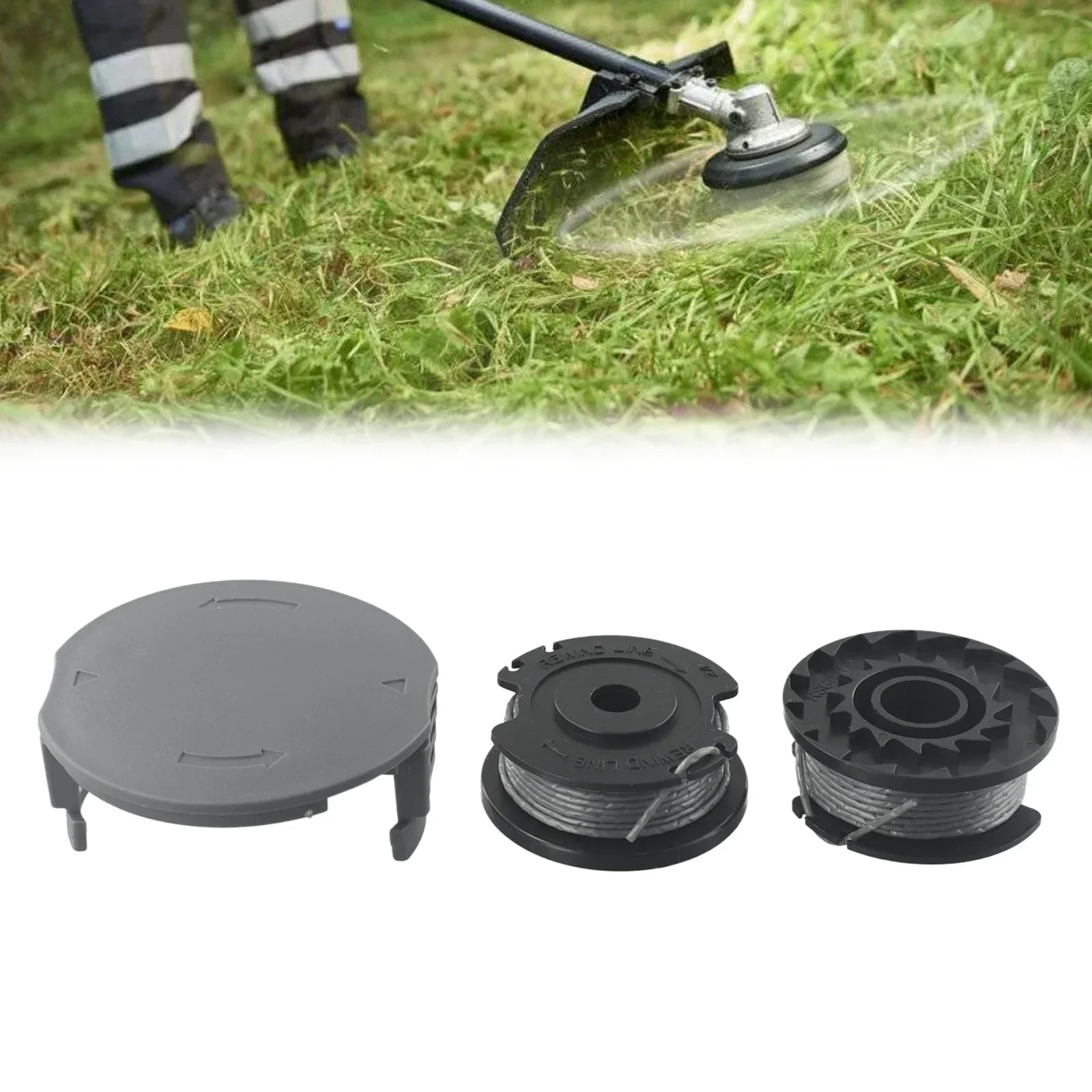 Enjoy Smooth Trimming Experience With Our Set For BOSCH Grass Trimmer Line F016800569, F016800385 + Spool Cover Set F016F05320