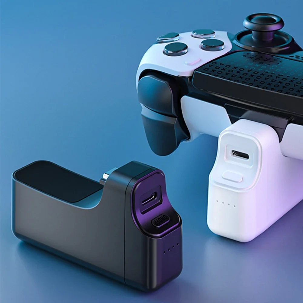 Akumulator zewnętrzny 3400 mAh z wyświetlaczem LED i klipsem na tył z kablem ładującym Zamiennik akumulatora do PS5 Edge