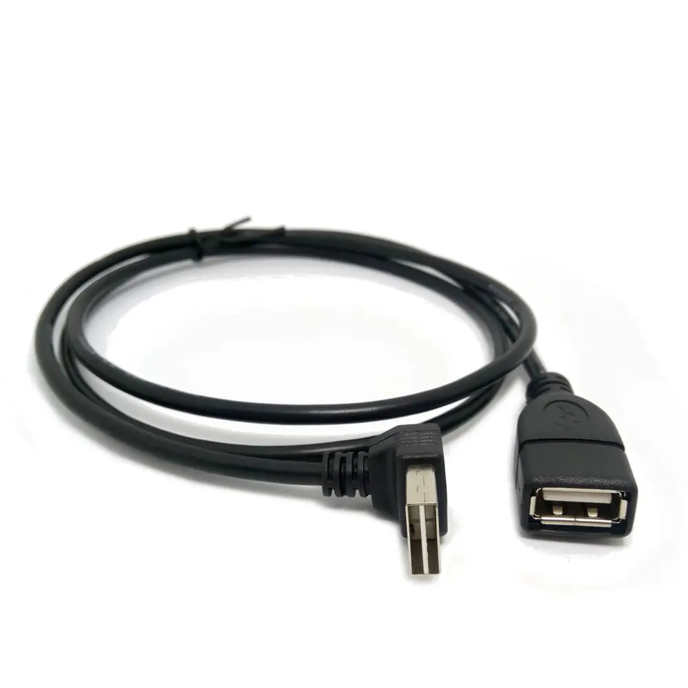 Reversible Design USB 2.0 90 Grad Up/Down, Left, Right angle Male to Female Extension Cable 100 cm USB M/F Cable Adapter