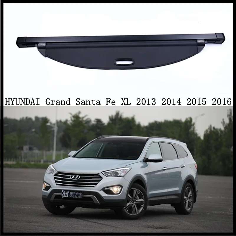 

Rear Cargo Cover For HYUNDAI Grand Santa Fe XL 2013 2014 2015 2016 Privacy Trunk Screen Security Shield Shade Modification Parts