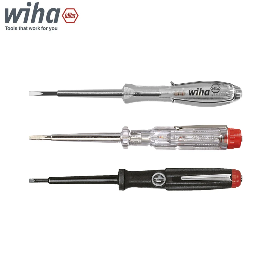 WIHA 34745/05271/00456 Voltage Tester Screwdriver with Push-on Clip for Measuring Circuit Smart Breakpoint Tester Pen