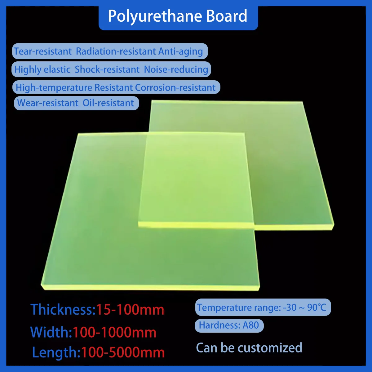 

Punching Machine Square Pad/PU Polyurethane Board/Beef Tendon Boards/Elastic Gasket/ Shock-Absorbing/Cushion/Roll board