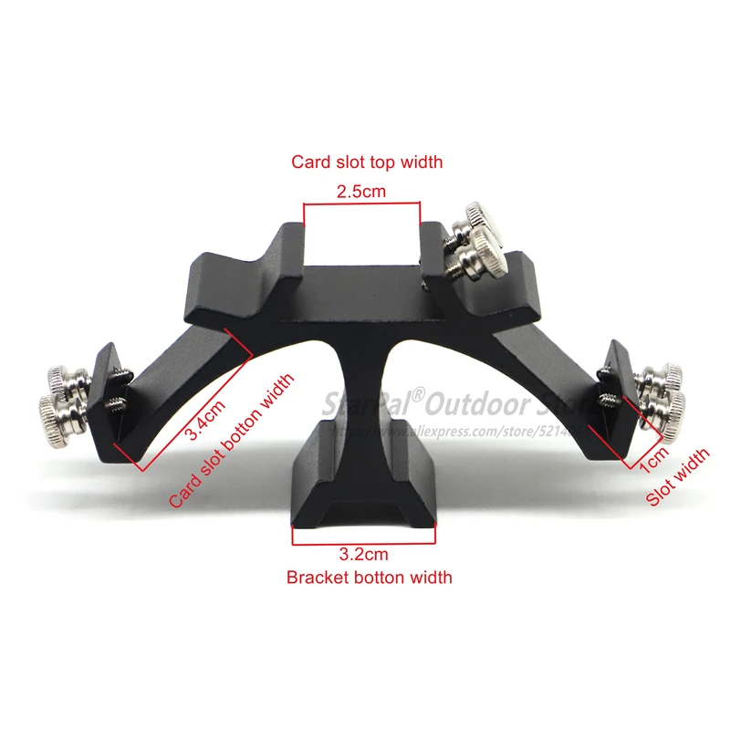 StarPal Finderscope Bracket Dual Finder Scope Mounting Bracket Compatible with Astronomical Telescope Finderscope Bracket