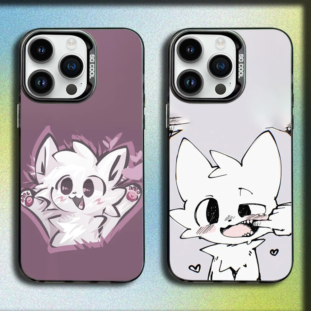 

Cartoon B-Boykisser Silly Cat Phone Case For iPhone 16,15,14,13,12,11,Mini,Pro,SE,MAX Gray Matte Silicone Black Cover