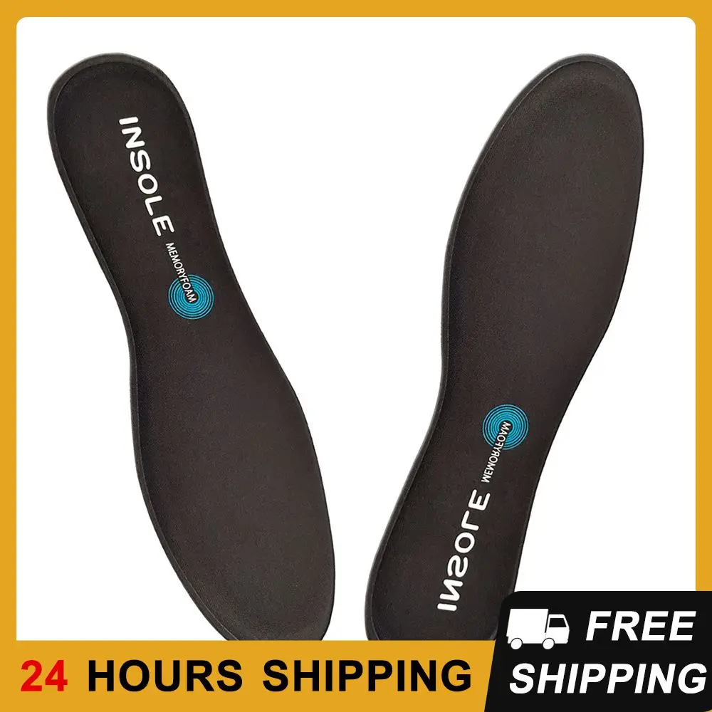 Arch Support Insoles Durable 1 Pair Foot Orthotics Shoe Accessories Sports Insole Free Cut Black Sponge Insole Insole