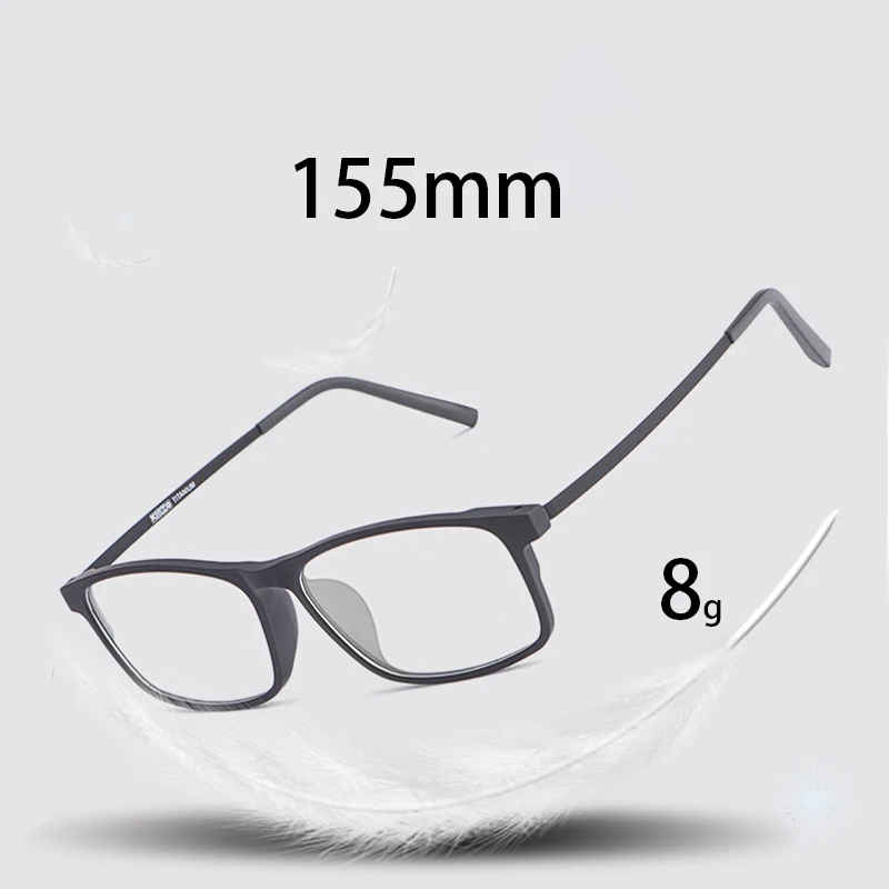 

Zerosun 155mm Oversized Reading Glasses Men Women +150 175 200 250 Black Eyeglasses Frame Male Titanium Spectacles 8g Wide Face