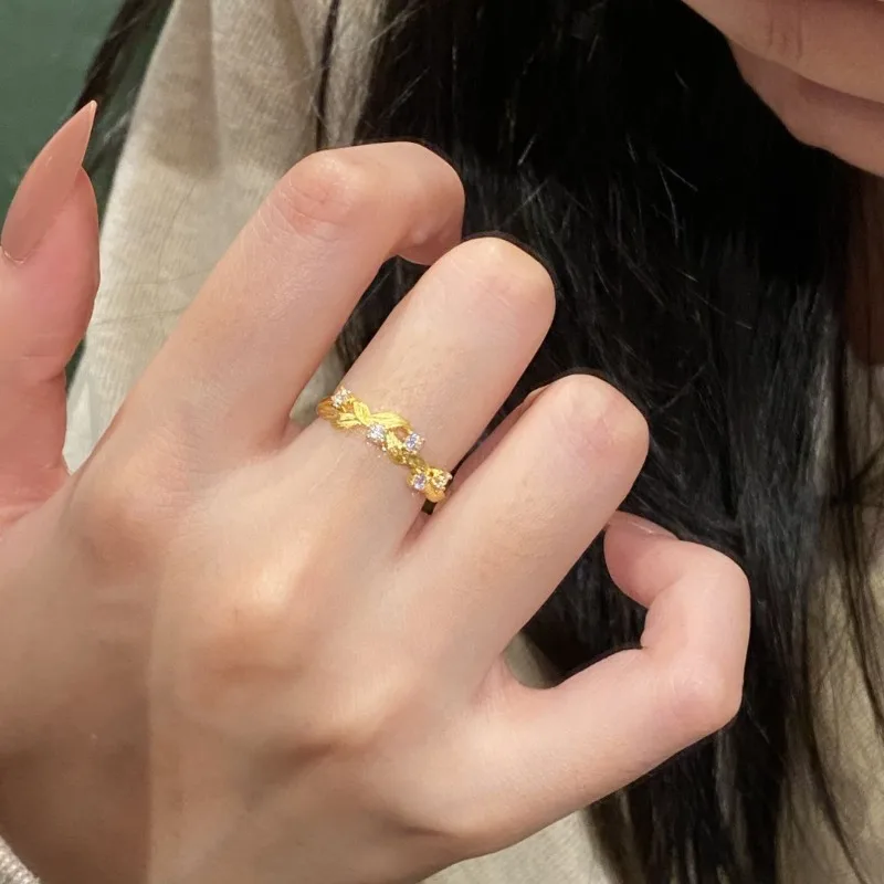 خاتم إكليل ذهبي فاخر وخفيف الوزن للنساء بتصميم متخصص ومتعدد الاستخدامات لفتح المجوهرات #4