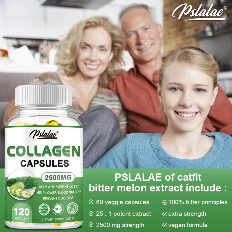 Collagen Capsules - Contains Bitter Melon Extract To Promote Weight Management and Reduce Body Anxiety