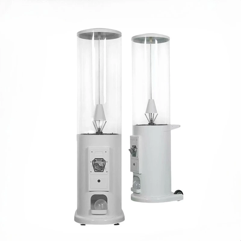 Coin Operated Cylindrical Gashapon Machine, Viral Check-in Gift Vending Machine for Lucky Draw & Promotion Activities
