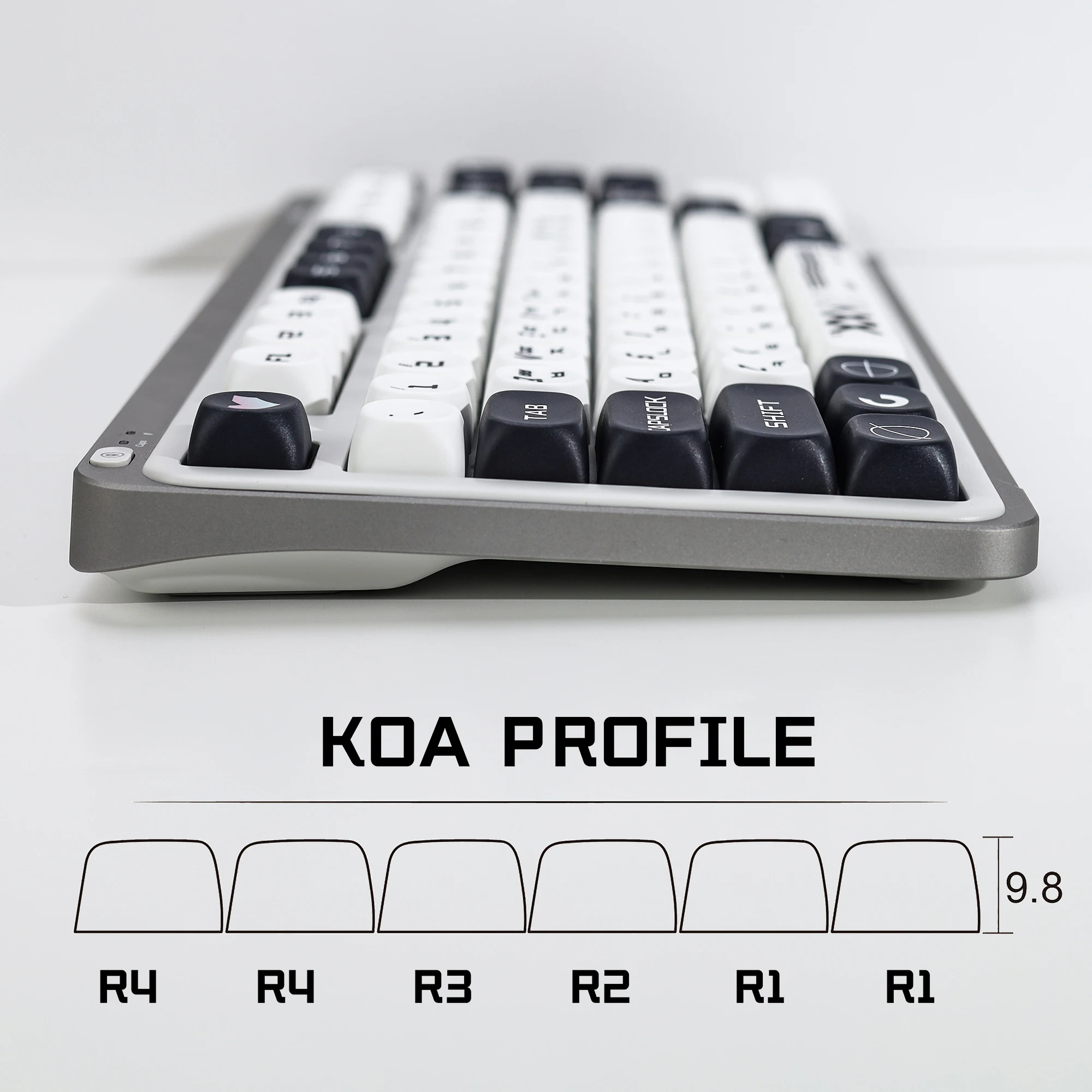 KBDiy PrintStream Koreanische Tastenkappen csgo Retro PBT KOA MOA Profil Alice ISO Tastenkappe für MX Switches 60 Gaming Mechanische Tastatur – Detail 3