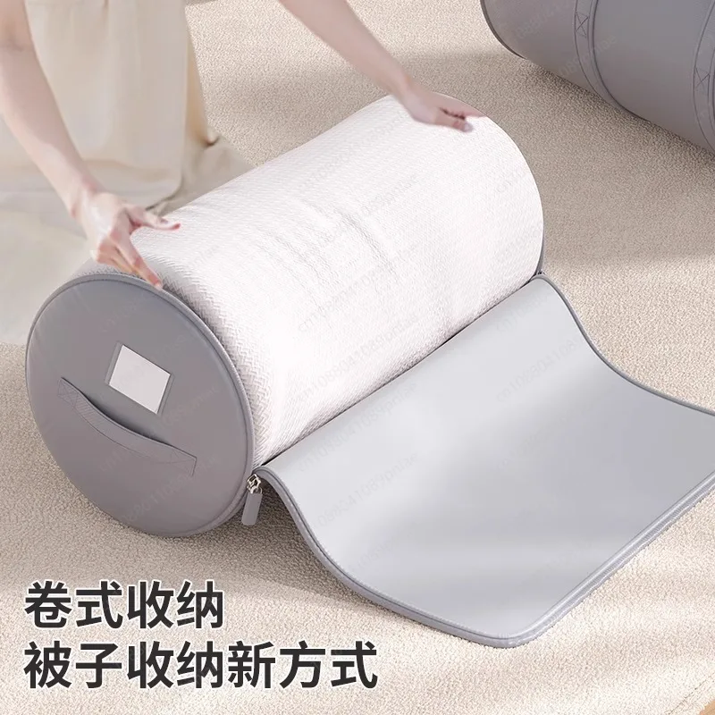 Large Capacity Round Household Quilt Storage Bag Moving Luggage Packing Bag for Clothes and Quilts Organizer