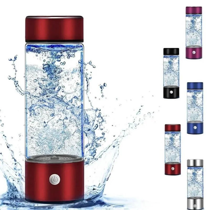 전기 수소 풍부한 물컵, 티타늄 품질 필터, 휴대용 항산화 로나이저, 420ml