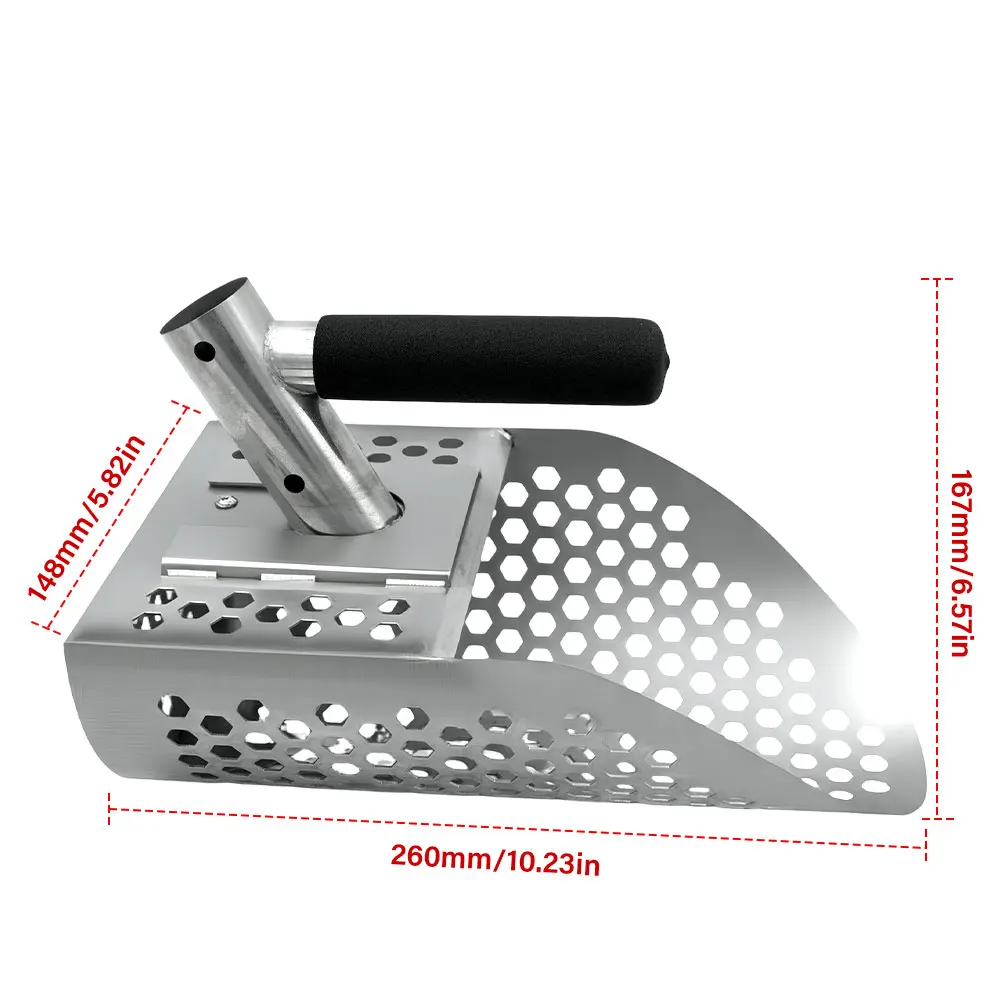 

Portable Stainless Steel Sand Scoop Shovel Metal Detecting Beach Treasure Hunting Digging Tool