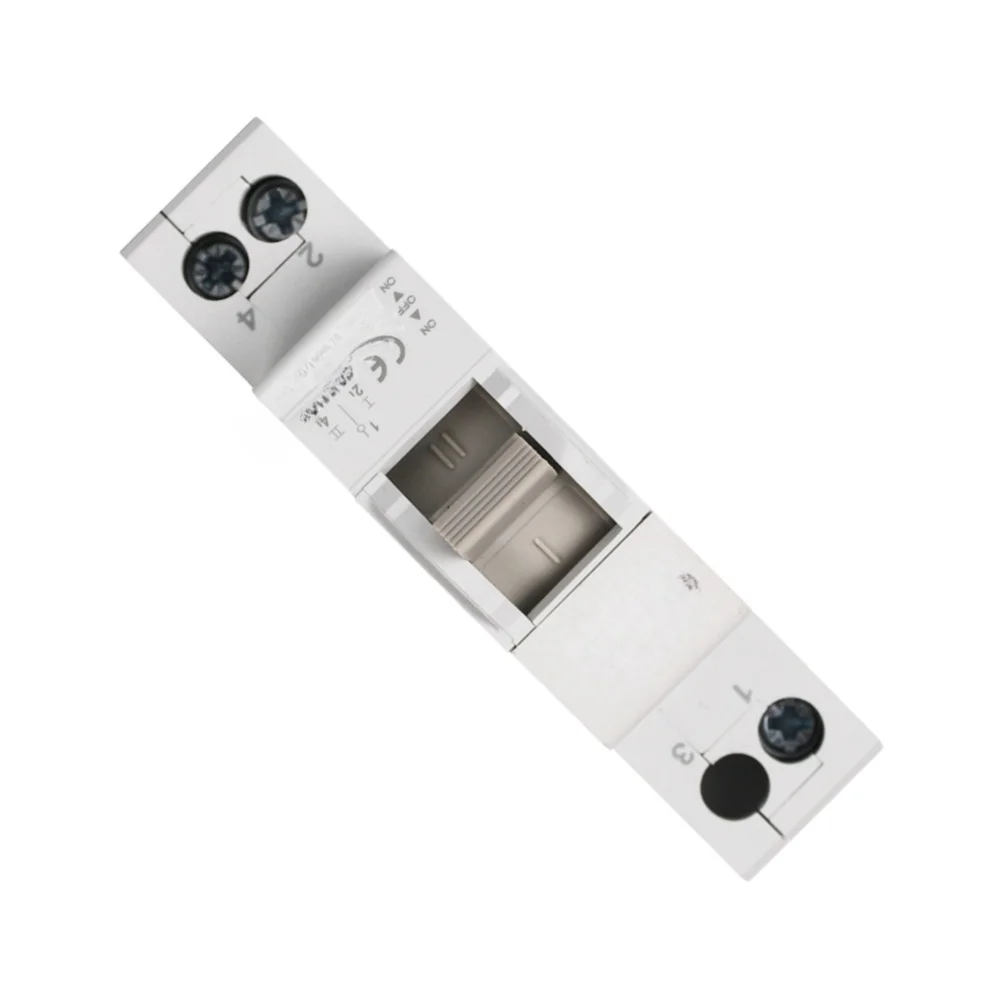 Dual Power Manual Transfer Switch AC230/400V for Grid Generator Isolation 3.2x1.4in White PC Housing DIN Mount