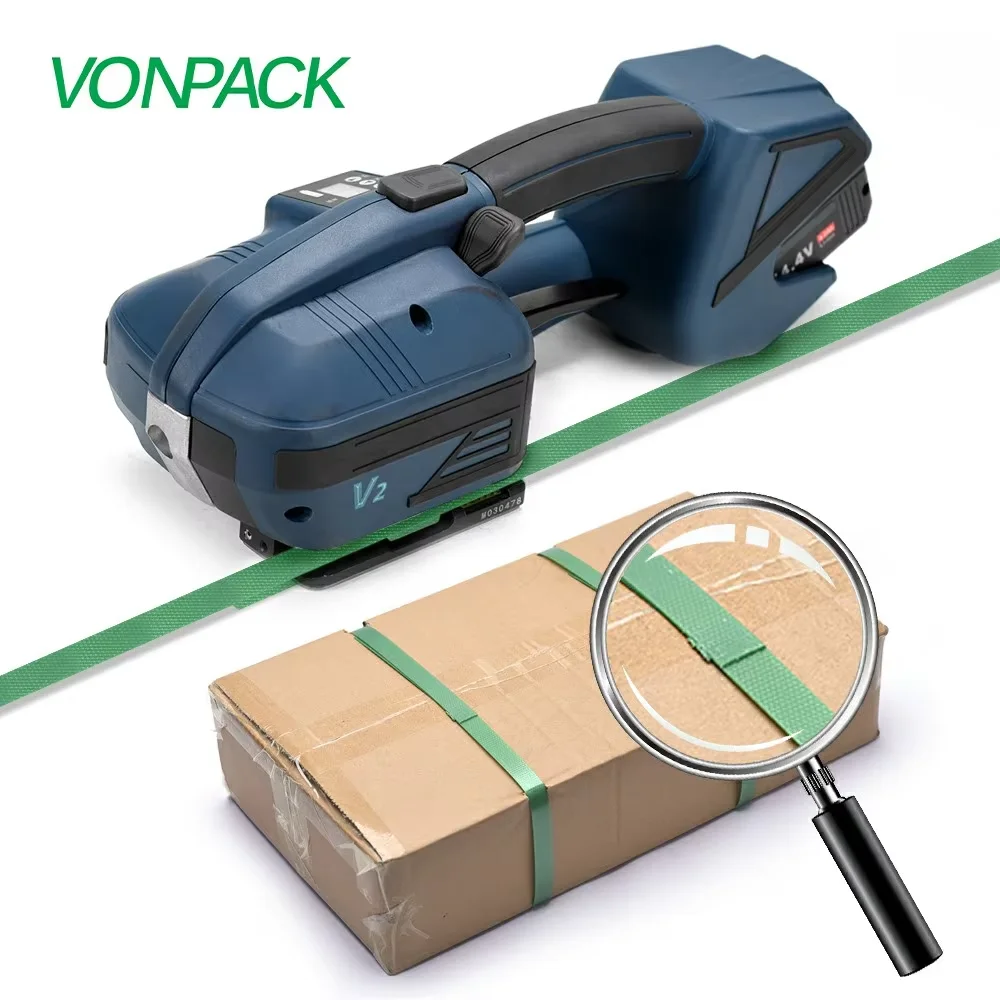 VONPACK V2 كرتون البليت أدوات الربط الكهربائية ملزمة بطارية ليثيوم قابلة للشحن بالطاقة آلة أوتوماتيكية الموتر