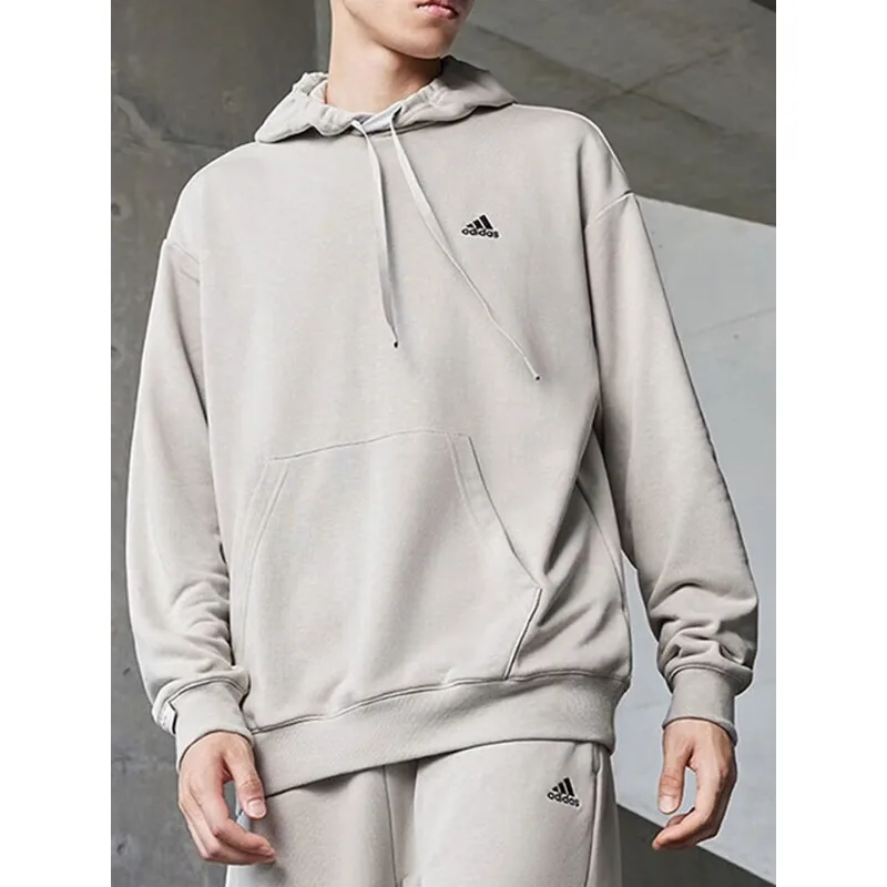 Adidas Patchwork Fabric Hood Pullover Multi Color Urban Aesthetic Loose Casual Layer TopIV7596 1PCS