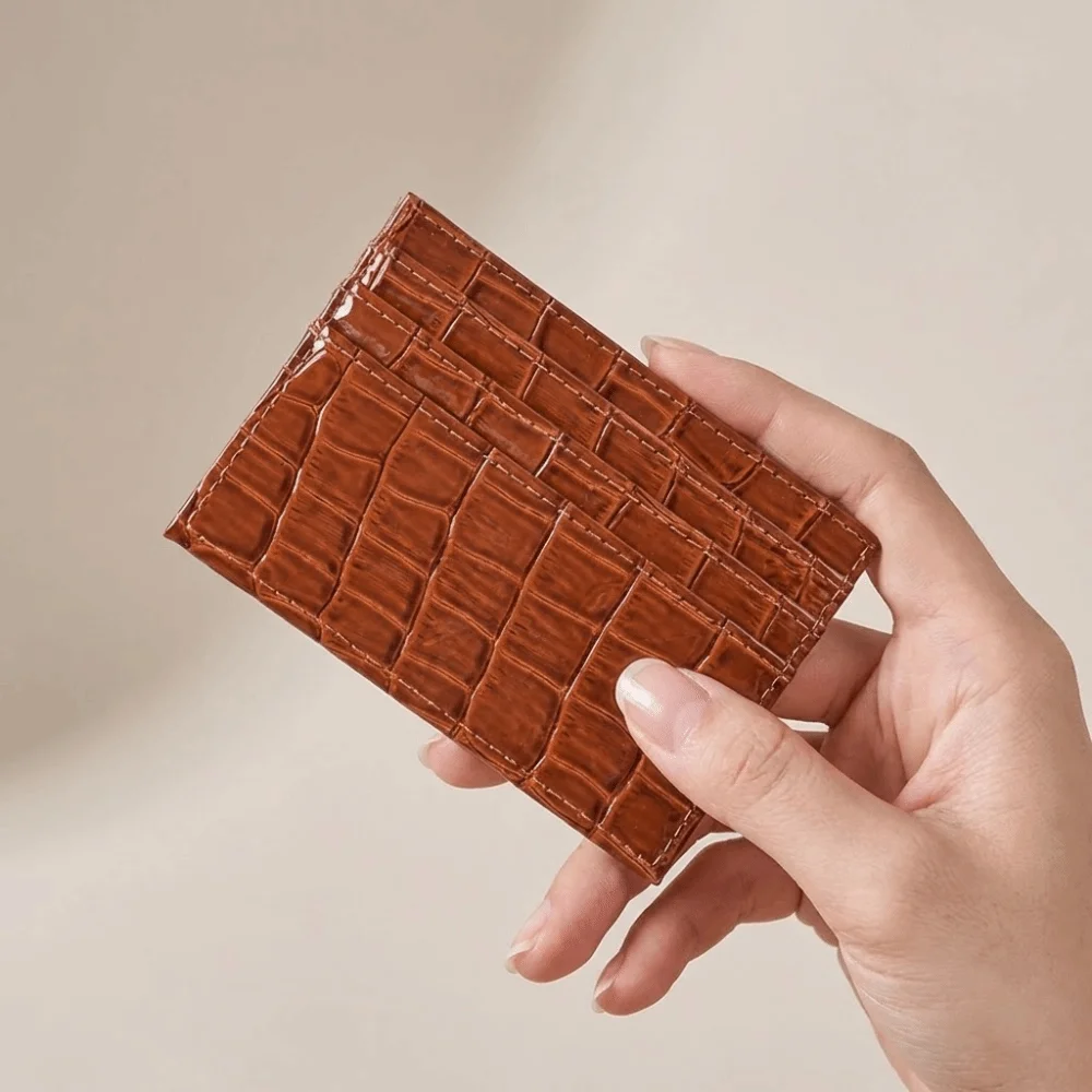 Simple Solid Color Mini Card Holder Multi-functional Ultra-thin Credit Card Holder Korean Style Small Bank Card Case Student