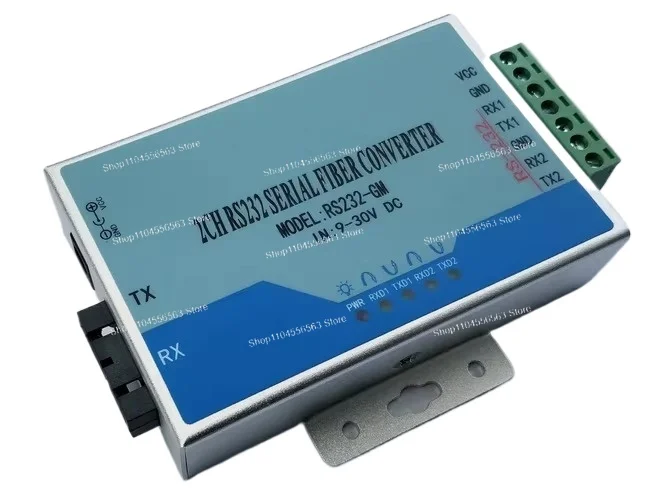 Two-way RS232 to Optical Fiber Converter Transceiver 600 W Lightning Protection with Single (Multi) Mode Double Fiber SC Square