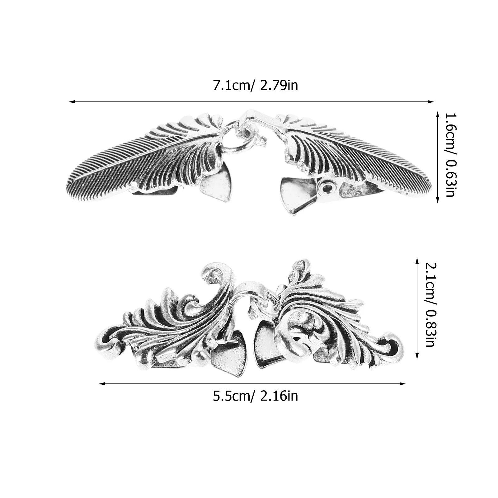 2 stücke Strickjacke Mantel Clips Vintage Pullover Schal Verschlüsse Metall Kleidung Zubehör Für Frauen Retro Cinch Clip Dekorative Schal