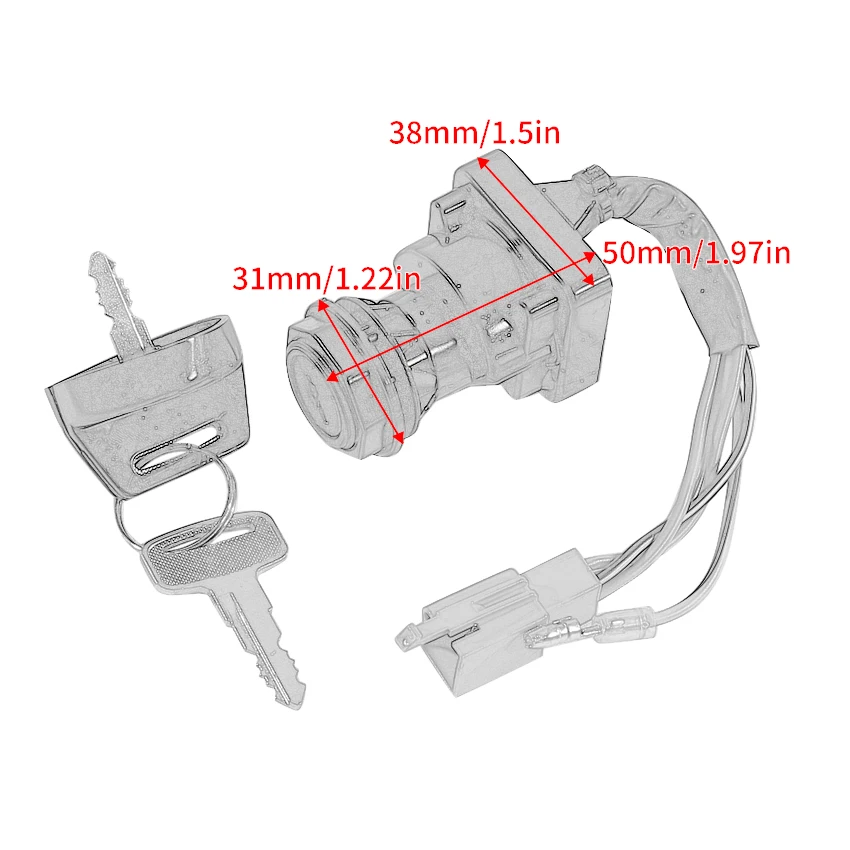 Motorcycle Ignition Switch Key For Suzuki LT-4WD LT-F250 QuadRunner 2WD 4WD LT-F300F KingQuad 300  LT-F 4WD KingQuad QuadRunner