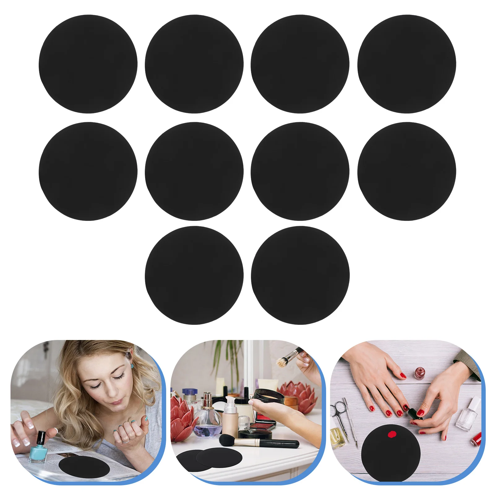 10pcs Manicure Tools Set High Quality Nail Art Mixing Palette Display Tray Silicone Toning Painting Tool Sturdy Durable