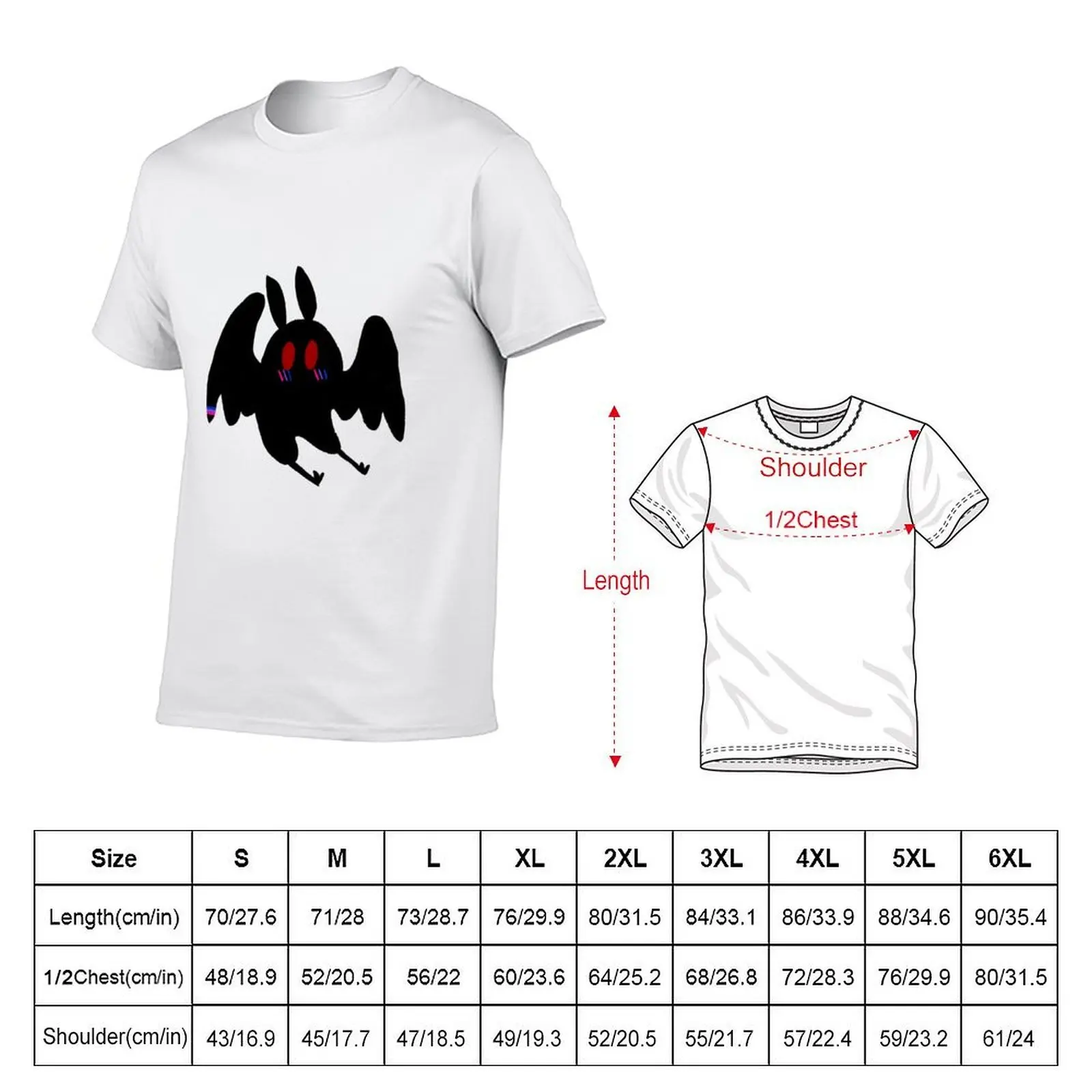 mothman says bi rights T-Shirt t shirt custom print graphic t shirts for man T-Shirt