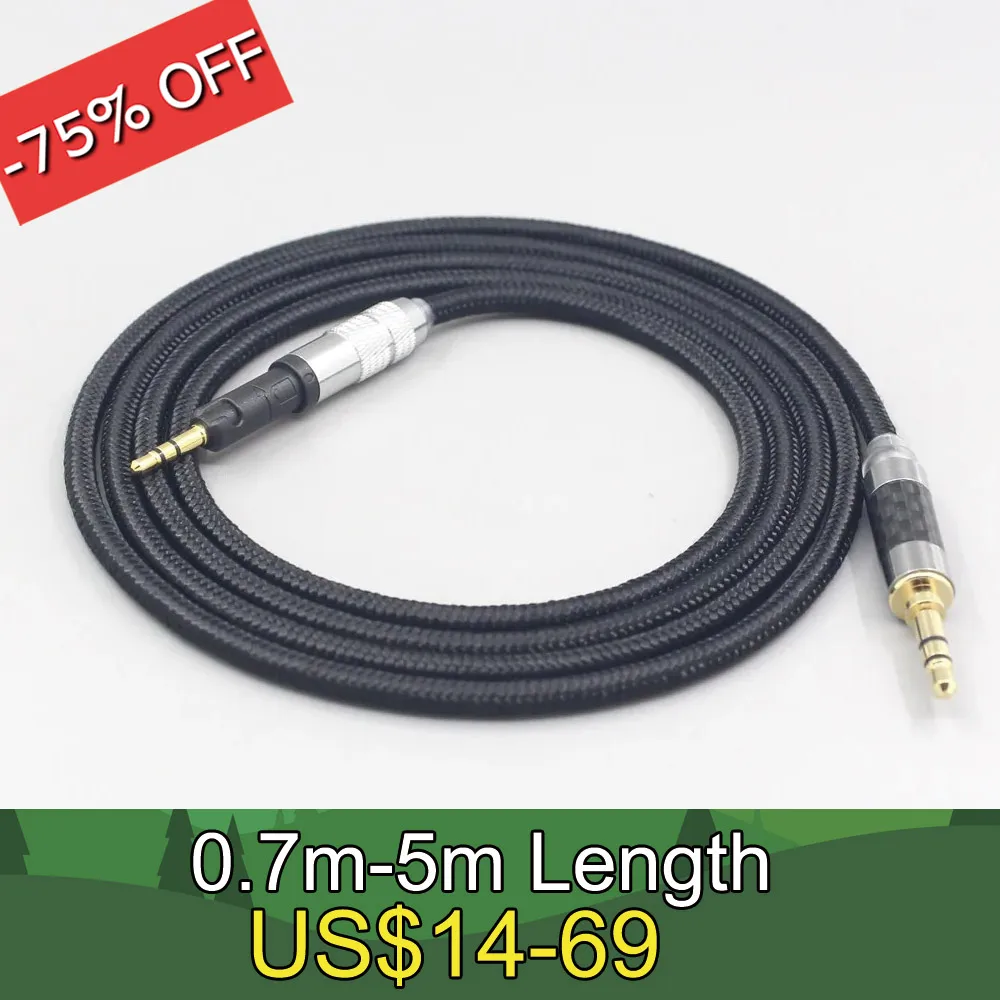 6.5mm XLR 4.4mm Super Soft Headphone Nylon OFC Cable For Audio Technica ATH-M50x ATH-M40x ATH-M70x ATH-M60x Earphone LN007530