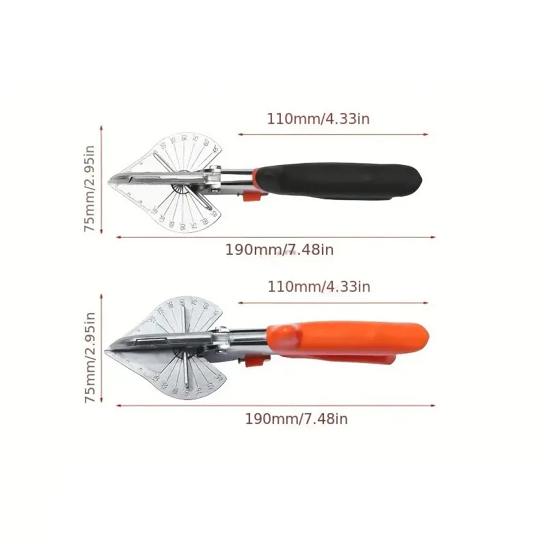 Imagem -06 - Multi Ângulo Bevel Tesoura Ângulo de Cisalhamento Mitre Siding Fio Duct Cutter Multipurpose Trunking Ferramentas de Corte 45135 °