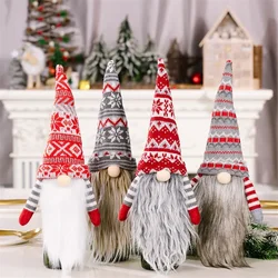 1PC Christmas Gnomes Wine Bottle Cover  Christmas Wine Bottle Topper Santa Plush Champagne Wine Bottle Cover Decorative Cover