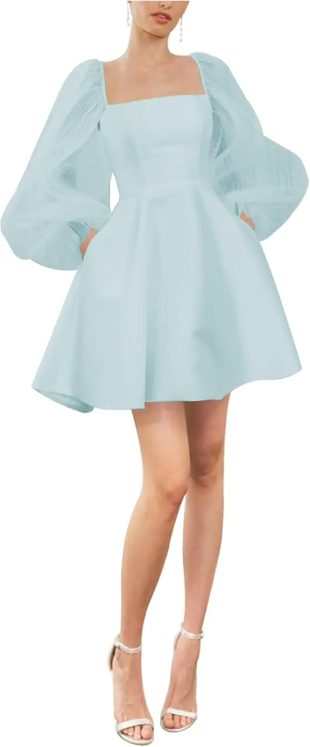 bridal-womens-satin-short-wedding-dresses-for-bride-puffy-long-sleeves-mini-bridal-dress-a-line-party-dress-simple-wedding-dress