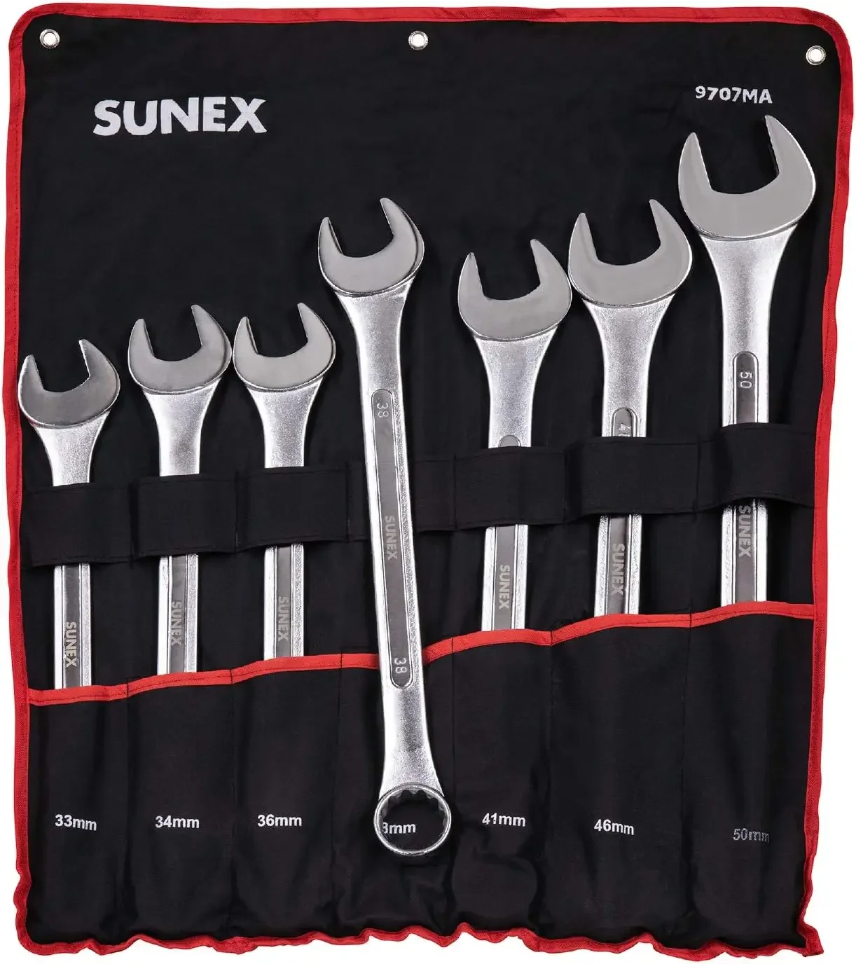 Tools 9707M Jumbo Metric Combination Wrench Set, 7Piece (Includes Roll-Case)