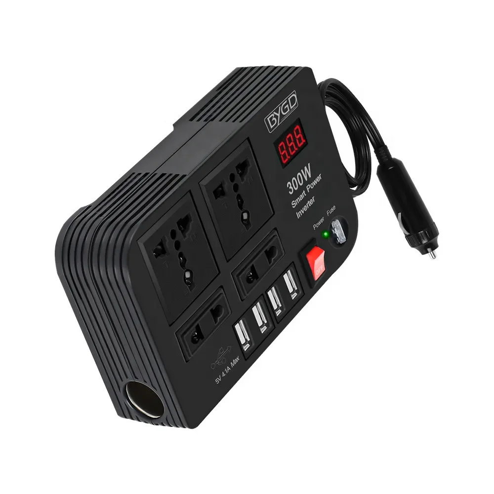 12V 300W Power Adapter On Board Inverter AC220V Converter for Car Appliance Transformer 5