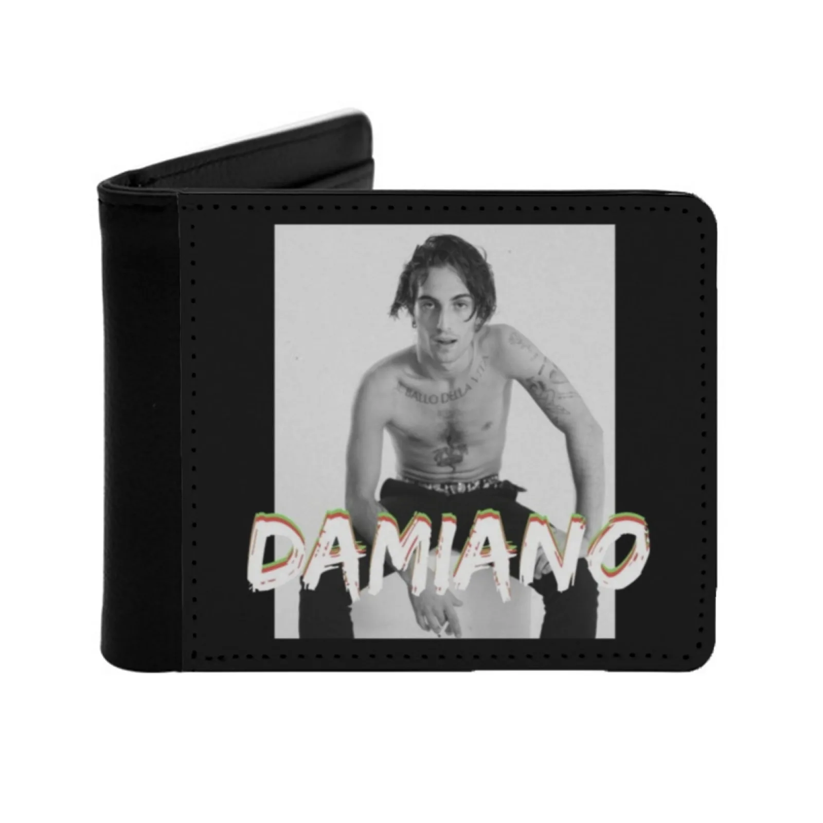 Damiano David Personalized Men's Leather Wallet Card Money Bag Pu Leather Wallet Maneskin Italy Damiano Damiano David M ?