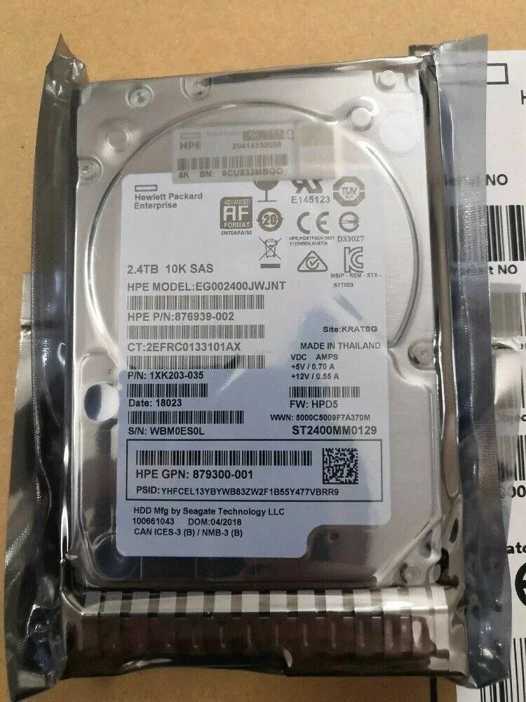 

Z for NEW 881457-B21 881507-001 HPE 2.4TB 12G SAS 10K 2.5" SFF 512e DS HDD Hard Drive