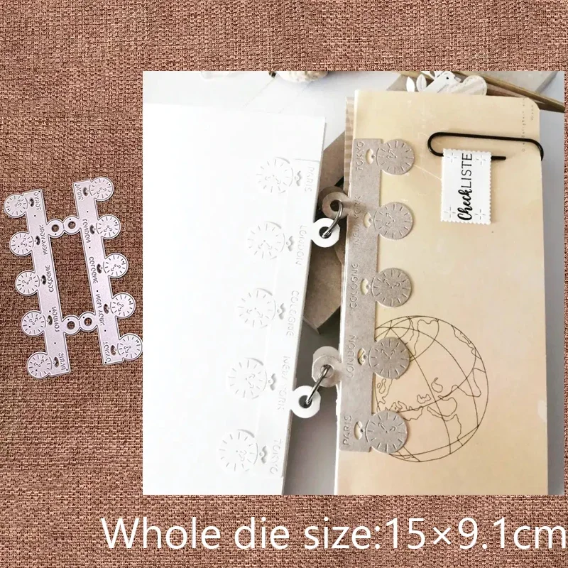 

New Design Craft Metal stencil mold Cutting Dies world clock decoration scrapbook die cuts Album Paper Card Craft Embossing