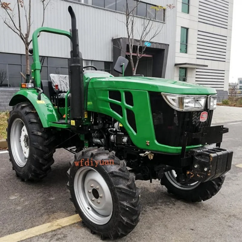 Duradero: Tractor de rueda de huerto de invernadero con marco antideslizante, Mini Tractor 4x4 70HP 4 WD