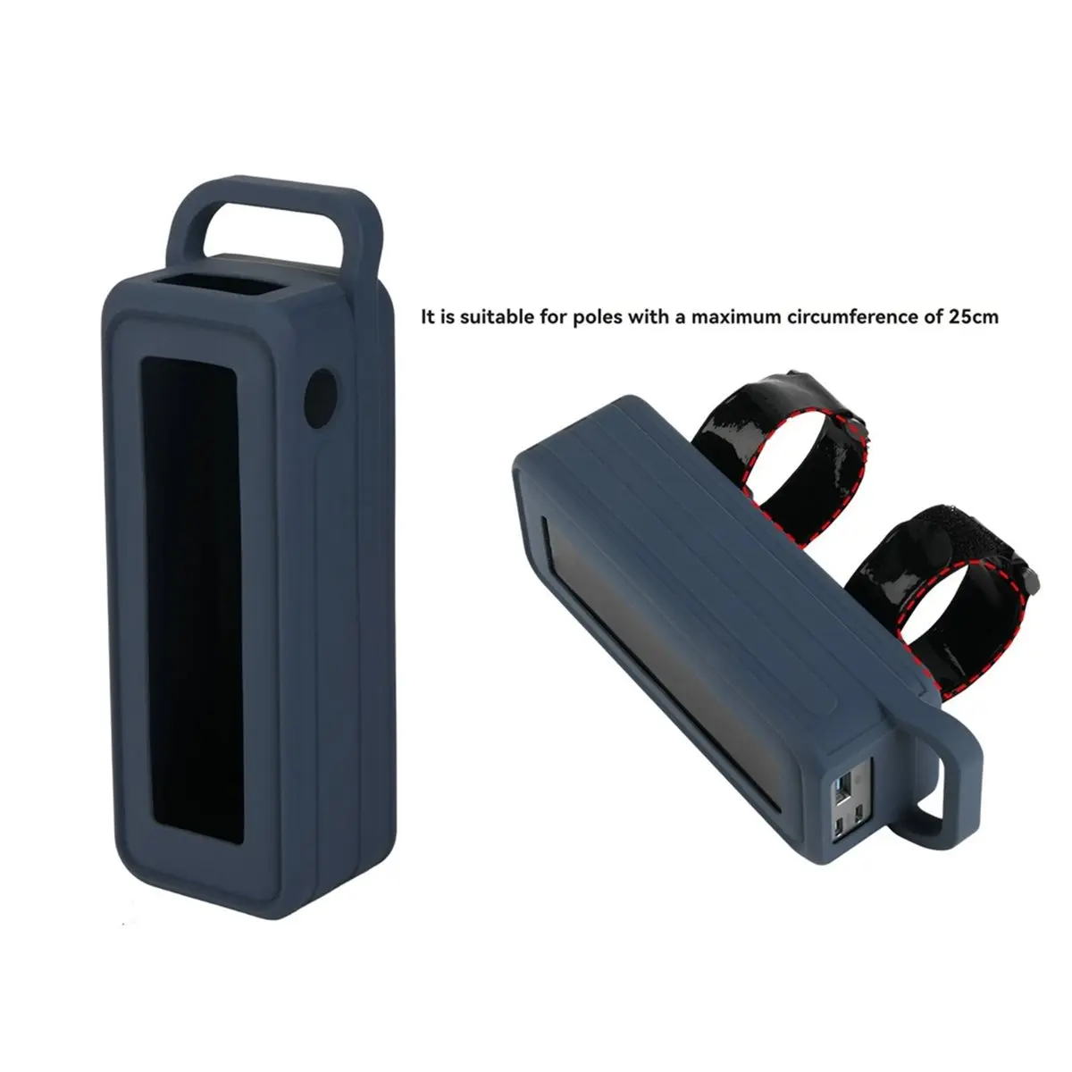 Silicone Case for Prime Power Bank 27,650mAh 250W Portable Protective Case with Handle & Hook Loop Strap Dark Blue