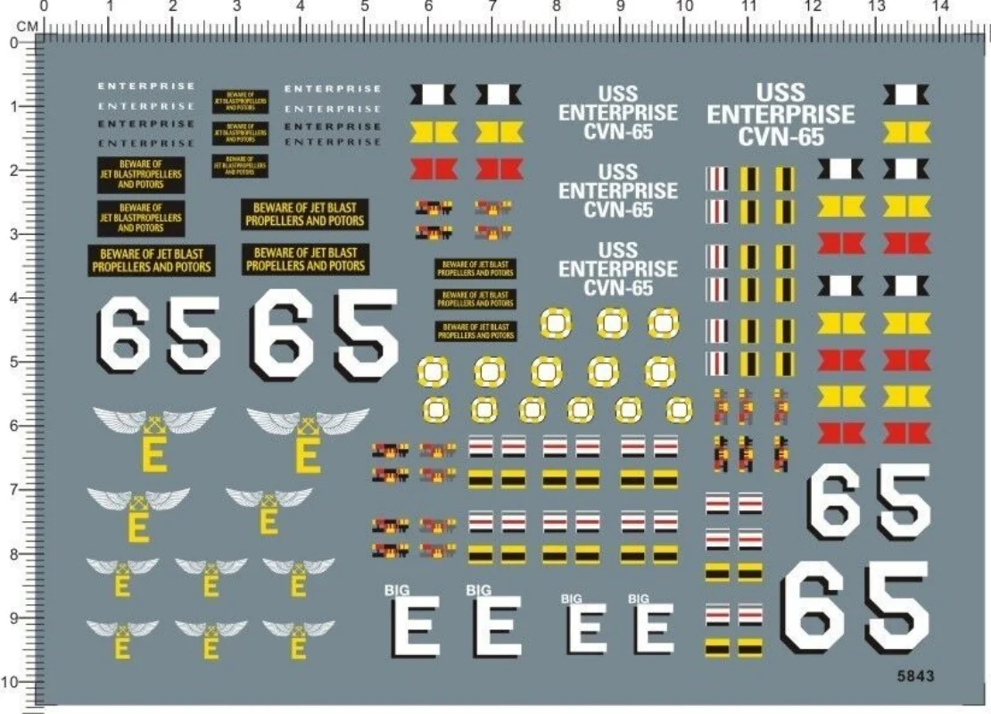 

Наклейка на масштаб 1/350, США, флот, США, модель предприятия, модель 5843