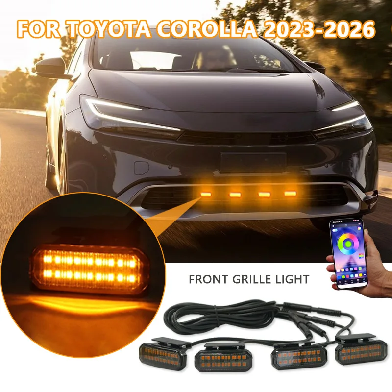 

FOR TOYOTA COROLLA 2023-2026 LED Front Grille Light Car Daytime Running Light Wheel Eyebrow Lamp For Pickup Offroad 12V